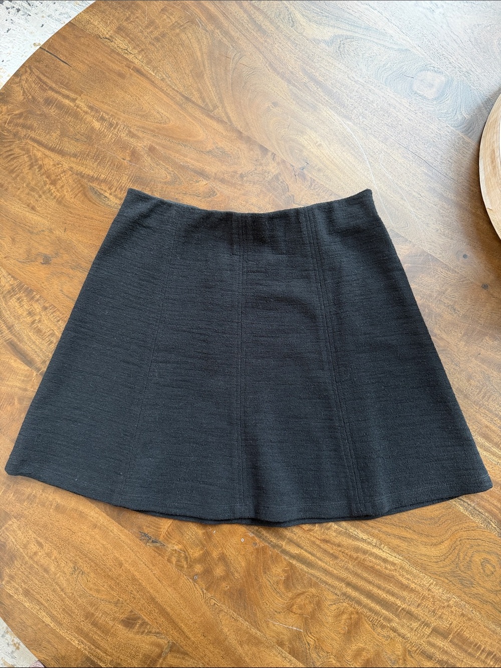 LOFT Black Mini A-Line Skirt Elastic Waistband Sz Small